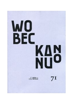 Wobec kanonu Problemy metodologiczne