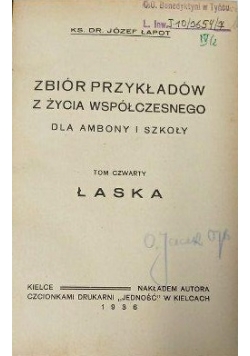 Zbiór przykładów z życia współczesnego dla ambony i szkoły, 1936 r.