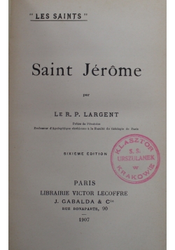 Saint Jerome 1907 r.