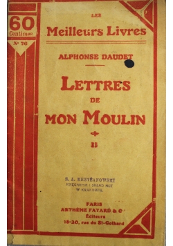 Letters de Mon Moulin II 1928 r.