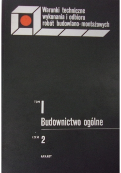Budownictwo ogólne Tom I cz. 2