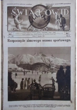 Tygodnik Ilustrowany Światowid, I półrocze, 1925 r.