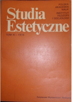 Studia Estetyczne, tom XI - 1974