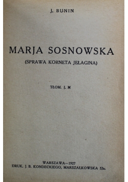 Marja Sosnowska 1927 r