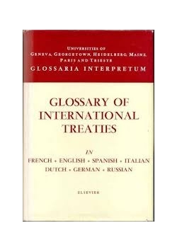 Glossary of international treaties