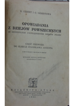 Opowiadania z dziejów powszechnych, 1926 r.