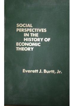 Social perspectives in the history of economic theory