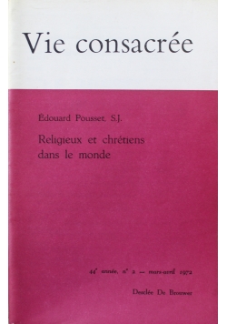 Vie consacree 44e annee N 2