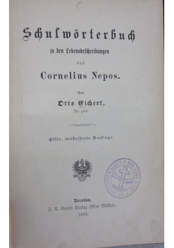 Schulmorterbuch, 1882 r.