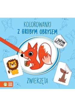 Kolorowanki z grubym obrysem. Zwierzęta