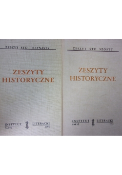 Zeszyty Historyczne, nr 106 i 113