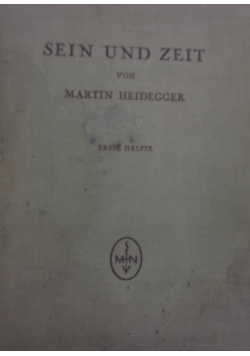 Sein und Zeit, 1927 r.