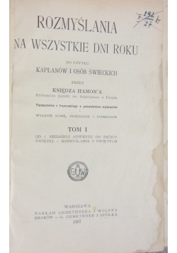 Rozmyślania na wszystkie dni roku, tom I, 1907 r.
