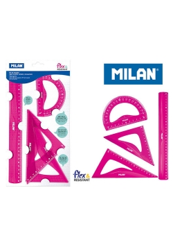Zestaw geometryczny Milan 4 sztuki różowe