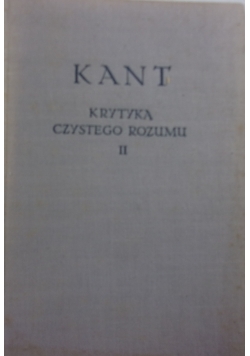Krytyka czystego Rozum. Tom I