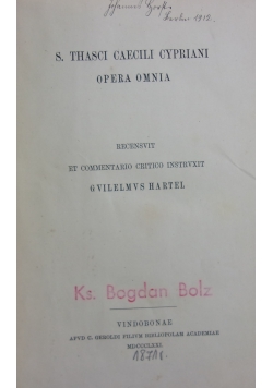 Opera Omnia, 1871r.