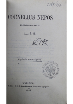 Cornelius Nepos 1863 r