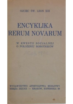 Encyklika Rerum Novarum, 1939 r.
