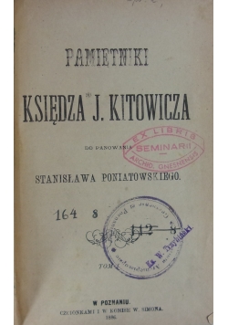 Pamiętniki ,TomI-III,1886r.