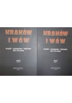 Kraków Lwów. Tom VI, część 1 / część 2 Zestaw 2 książek