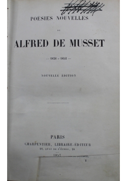 Alfred de Musset 1857 r.