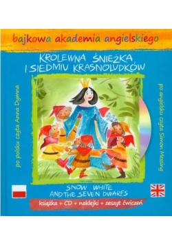 Królewna śnieżka i siedmiu krasnoludków, bajkowa akademia angielskiego, z płytą CD