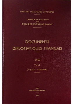 Documents Diplomatiques Francais, Tom II
