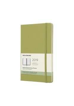 Kalendarz 2019 tygodniowy Moleskine 12M L lichen green