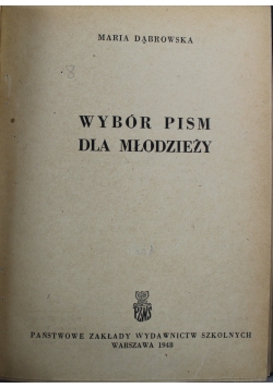 Wybór pism dla młodzieży 1948 r.