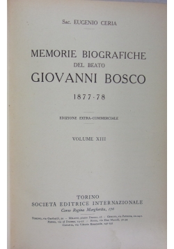 Memorie Biografiche del Beato Giovanni Bosco ,1932r.