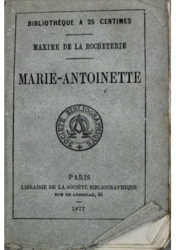 Marie Antoinette 1877 r.