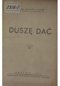 Duszę dać