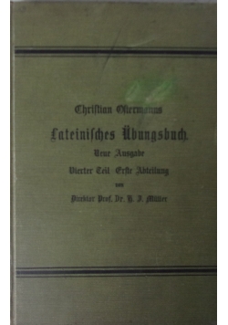 Lateinisches Ubungsbuch,1893r.