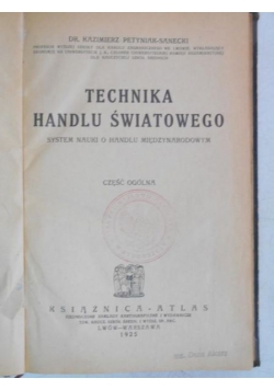 Technika handlu światowego, 1925 r.