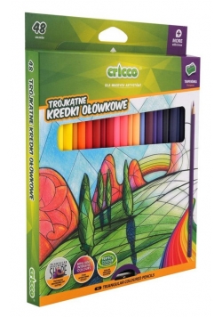 Kredki oówkowe trójkątne 48 kolorów