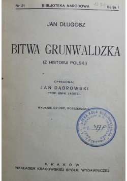Bitwa Grunwaldzka wydanie II 1925 r