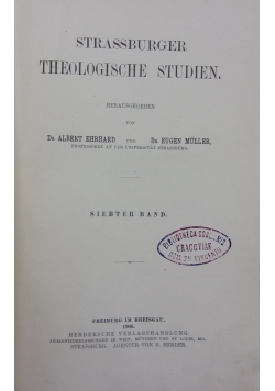 Strassburger Theologische Studien, 1906r.