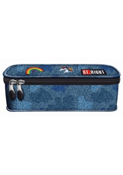 Piórnik saszetka usztywniona Jeans & Badges