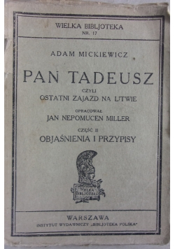 Pan Tadeusz, 1928 r.
