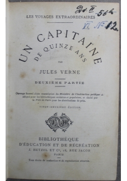 Un Capitaine de Quinze ans Około 1900 r.