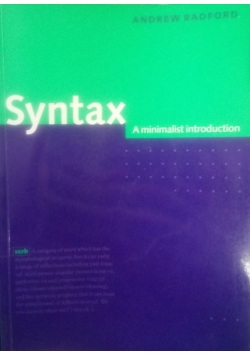Syntax, a minimalist introduction