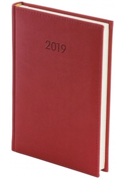 Kalendarz 2019 A5 dzienny Vivella czerwony