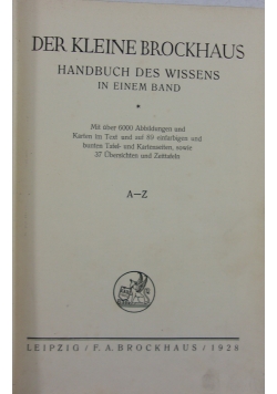 Der kleine Brockhaus, 1928 r.