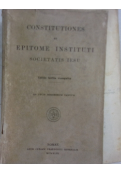Constitutiones  et Epitome Instituti societatis iesu, 1943r.