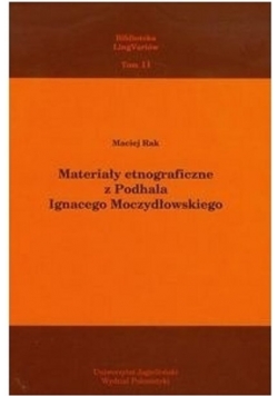 Materiały etnograficzne z Podhala Ignacego Moczydłowskiego tom 11