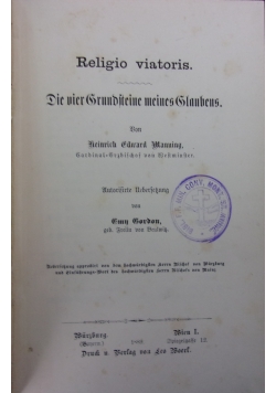 Religio viatoris, 1889r.