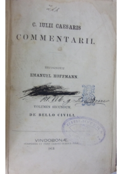 C. Iulii Caesaris Commentarii, 1873 r.