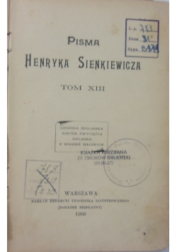 Pisma Henryka Sienkiewicza tom XIII