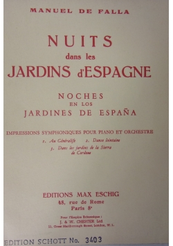 Nuits dans les Jardins d'Espagne