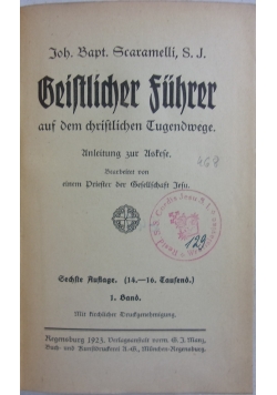 Geiftlicher fuhrer, 1923 r.